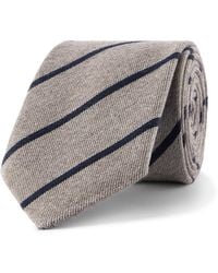 Paul Smith - Striped Wool And Silk-Blend Twill Tie - Lyst