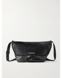 Balenciaga - Explorer Arena Textured-Leather Messenger Bag - Lyst