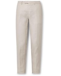 Boglioli - Straight-leg Linen-twill Suit Trousers - Lyst