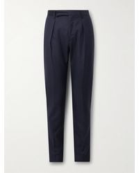 Paul Smith - Slim-fit Straight-leg Pleated Pinstriped Wool-twill Suit Trousers - Lyst