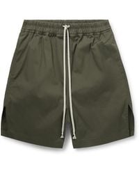 Rick Owens - Straight-Leg Cotton-Blend Poplin Drawstring Shorts - Lyst
