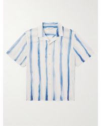 A Kind Of Guise - Gioia Convertible-collar Striped Silk Crepe De Chine Shirt - Lyst