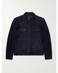 Thom Sweeney - Suede Bomber Jacket - Lyst