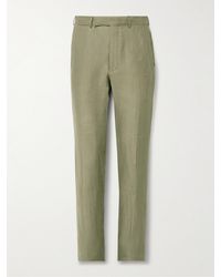 Zegna - Slim-fit Oasi Lino Twill Suit Trousers - Lyst