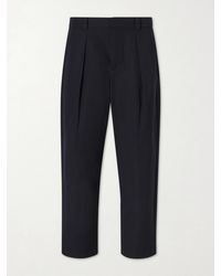 A.P.C. - Renato Straight-leg Pleated Twill Trousers - Lyst