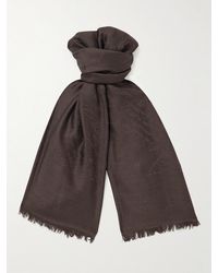 Berluti - Fringed Wool And Mulberry Silk-blend Jacquard Scarf - Lyst