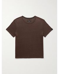Rag & Bone - Classic T-Shirt aus mercerisiertem Leinen - Lyst
