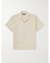 Kartik Research - Camp-Collar Embellished Cotton-Gauze Shirt - Lyst