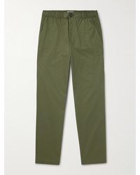 Oliver Spencer - Ashdown Straight-Leg Cotton-Twill Drawstring Trousers - Lyst