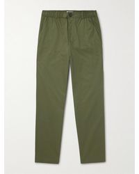 Oliver Spencer - Ashdown Straight-Leg Cotton-Twill Drawstring Trousers - Lyst