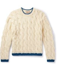 Federico Curradi - Cable-knit Wool Sweater - Lyst