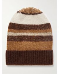 The Elder Statesman - Striped Cashmere Beanie - Lyst