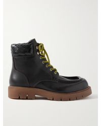Bottega Veneta - Haddock Leather Ankle Boots - Lyst