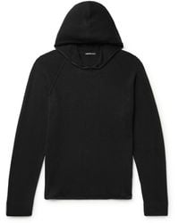 James Perse Recycled Cashmere Hoodie - Black
