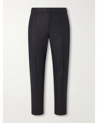 ZEGNA - Straight-Leg Wool, Cashmere And Silk-Blend Trousers - Lyst