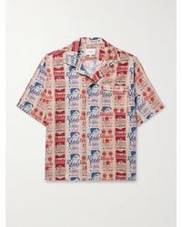 Rhude - Voyage Camp-Collar Printed Silk-Twill Shirt - Lyst