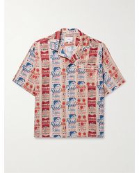 Rhude - Voyage Camp-collar Printed Silk-twill Shirt - Lyst