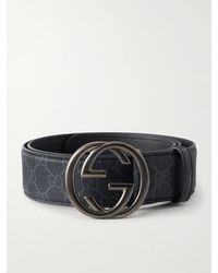 Gucci - 4Cm Monogrammed Leather Belt - Lyst