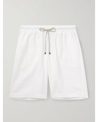 Zimmerli of Switzerland - Straight-Leg Linen And Cotton-Blend Drawstring Shorts - Lyst
