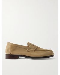 George Cleverley - Cannes Suede Penny Loafers - Lyst