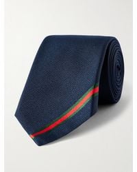 Gucci - 7Cm Striped Silk-Twill Tie - Lyst