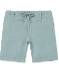 Hartford - Tank Slim-fit Straight-leg Linen Drawstring Shorts - Lyst