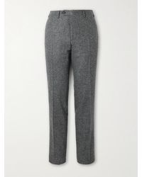 Canali - Tapered Wool-Blend Twill Suit Trousers - Lyst