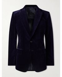 Tom Ford - Atticus Slim-Fit Cotton-Blend Velvet Blazer - Lyst