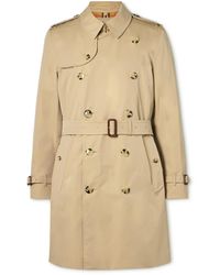 Burberry - Kensington Belted Double-breasted Cotton-gabardine Trench Coat - Lyst