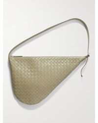 Bottega Veneta - Virgule Intrecciato Leather Messenger Bag - Lyst