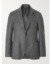 Lardini - Stretch Wool And Cashmere-blend Flannel Suit Jacket - Lyst