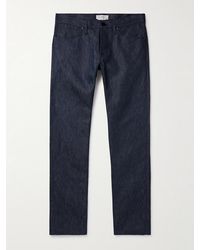 Gabriela Hearst - Anthony Slim-Fit Straight-Leg Cotton And Linen-Blend Chambray Trousers - Lyst