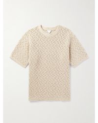 Bottega Veneta - Crocheted Cotton T-Shirt - Lyst