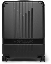 Montblanc #my4810 Leather-trimmed Polycarbonate Carry-on Suitcase - Black