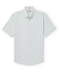 Faherty - Breeze Button-down Collar Printed Linen-blend Shirt - Lyst