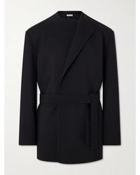Fear Of God - Crewneck Belted Virgin Wool-blend Woven Jacket - Lyst