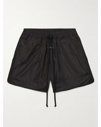 Fear Of God Wide-leg Logo-appliquéd Nylon Drawstring Shorts - Black