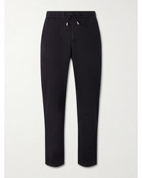 MR P. - Straight-Leg Cotton And Linen-Blend Twill Drawstring Trousers - Lyst