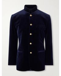 Favourbrook - Nehru Cotton-Velvet Blazer - Lyst