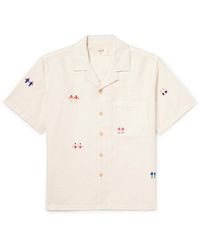 Folk - Anniversary Convertible-Collar Embroidered Linen And Cotton-Blend Shirt - Lyst