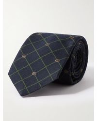Gucci - Cravatta in misto seta e lana con logo jacquard - Lyst