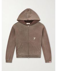 CHERRY LA - Logo-Embroidered Paint-Splattered Cotton-Jersey Hoodie - Lyst