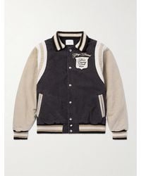 Rhude - Embroidered Canvas Varsity Jacket - Lyst