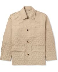 Valentino Garavani - Toile Iconograph Logo-jacquard Cotton-blend Jacket - Lyst