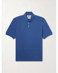 Brunello Cucinelli - Slim-Fit Cotton-Piqué Polo Shirt - Lyst