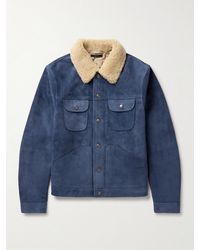 Tom Ford - Shearling-trimmed Suede Jacket - Lyst