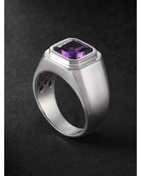 42 Suns - 14-Karat Amethyst Signet Ring - Lyst