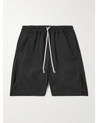 Rick Owens - Gerade geschnittene Shorts aus Popeline aus einer Baumwollmischung mit Kordelzugbund - Lyst