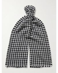 Acne Studios - Vitus Fringed Houndstooth Brushed-wool Scarf - Lyst