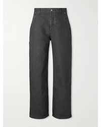 Loewe - Straight-Leg Cotton Trousers - Lyst